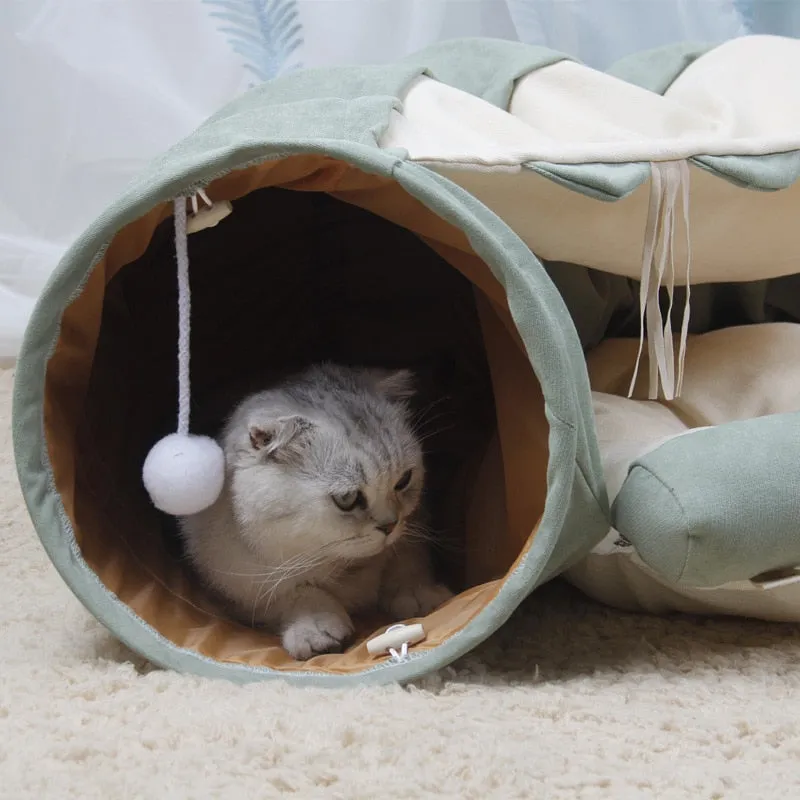 Pet Crawl Foldable Bed Tunnel Toy House