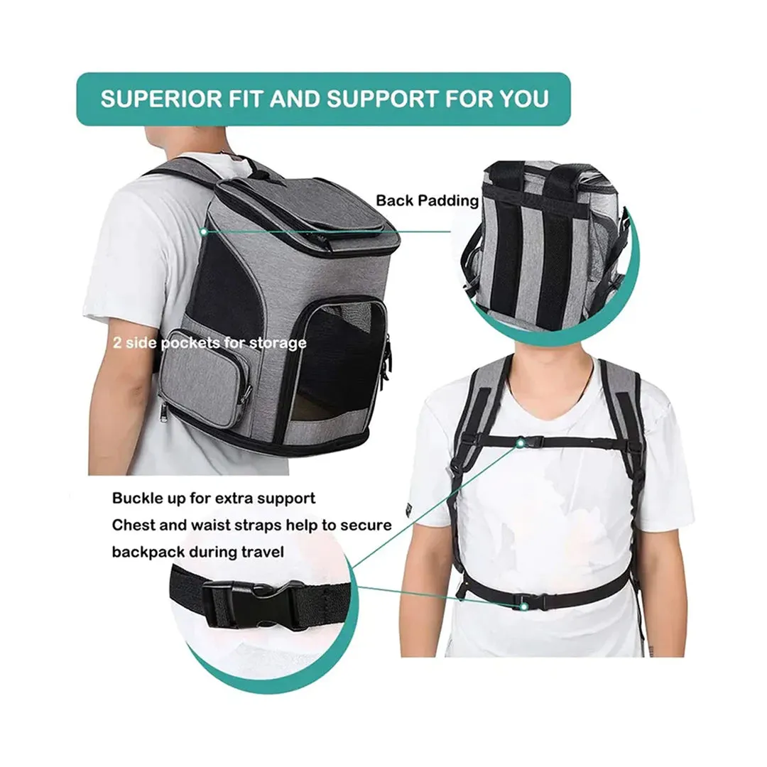 PetAffairs Quality Breathable Pet Carrier Backpack