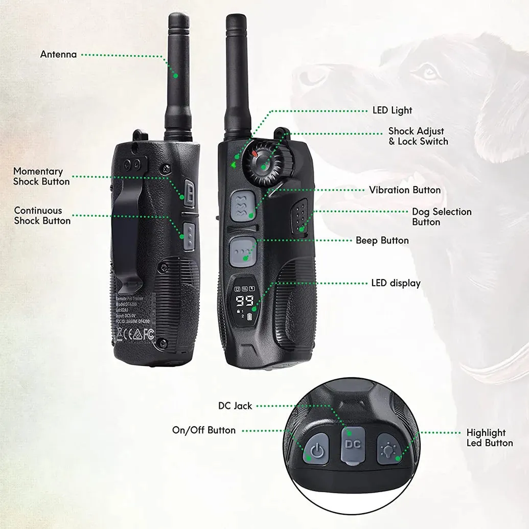 PetAffairs Remote 1.25 Mile Dog Training Collar