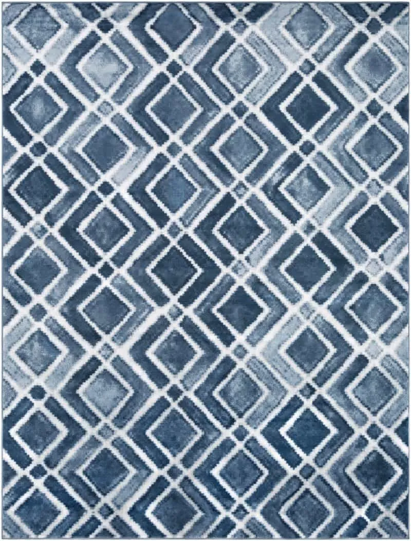 Porgreenbury Navy Line Modern Area Rug