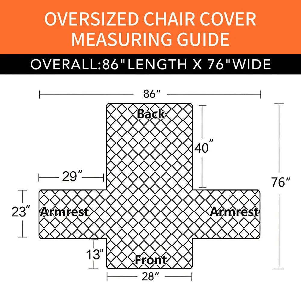 Slip-Resistant Reversible Armchair Cover for Dogs Pet -28 Inches