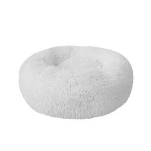 Soft Long Plush Cat Bed House Round Pet Cat Cave