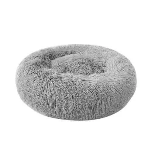 Soft Long Plush Cat Bed House Round Pet Cat Cave