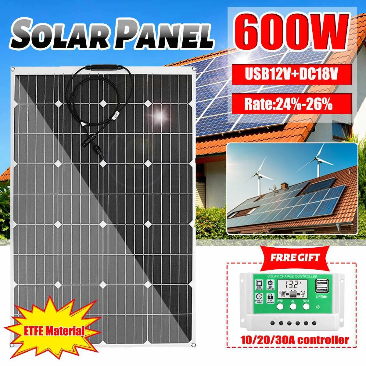 Solpanelsystem Kit 600W