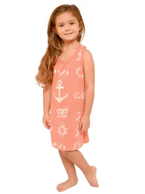 T-back tank jersey dress for girls