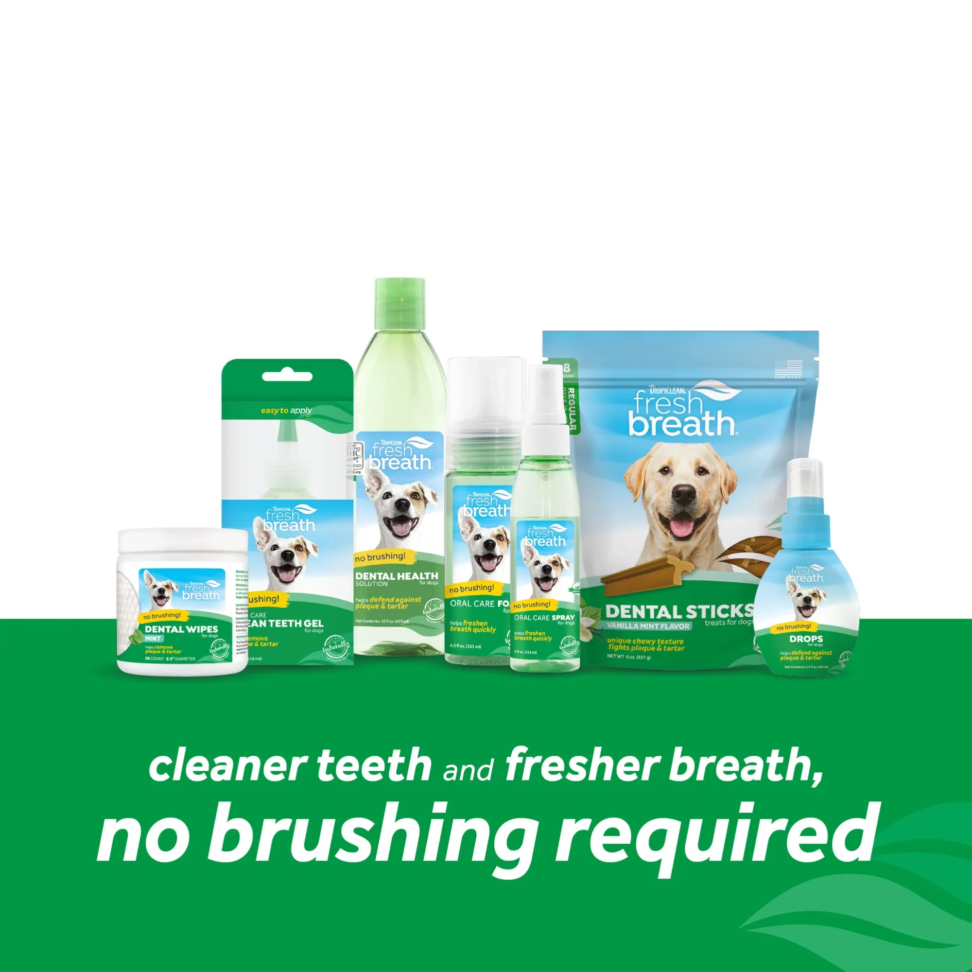 TropiClean Fresh Breath Dental Sticks for Large Dogs (25  Pounds), 8ct, 8oz