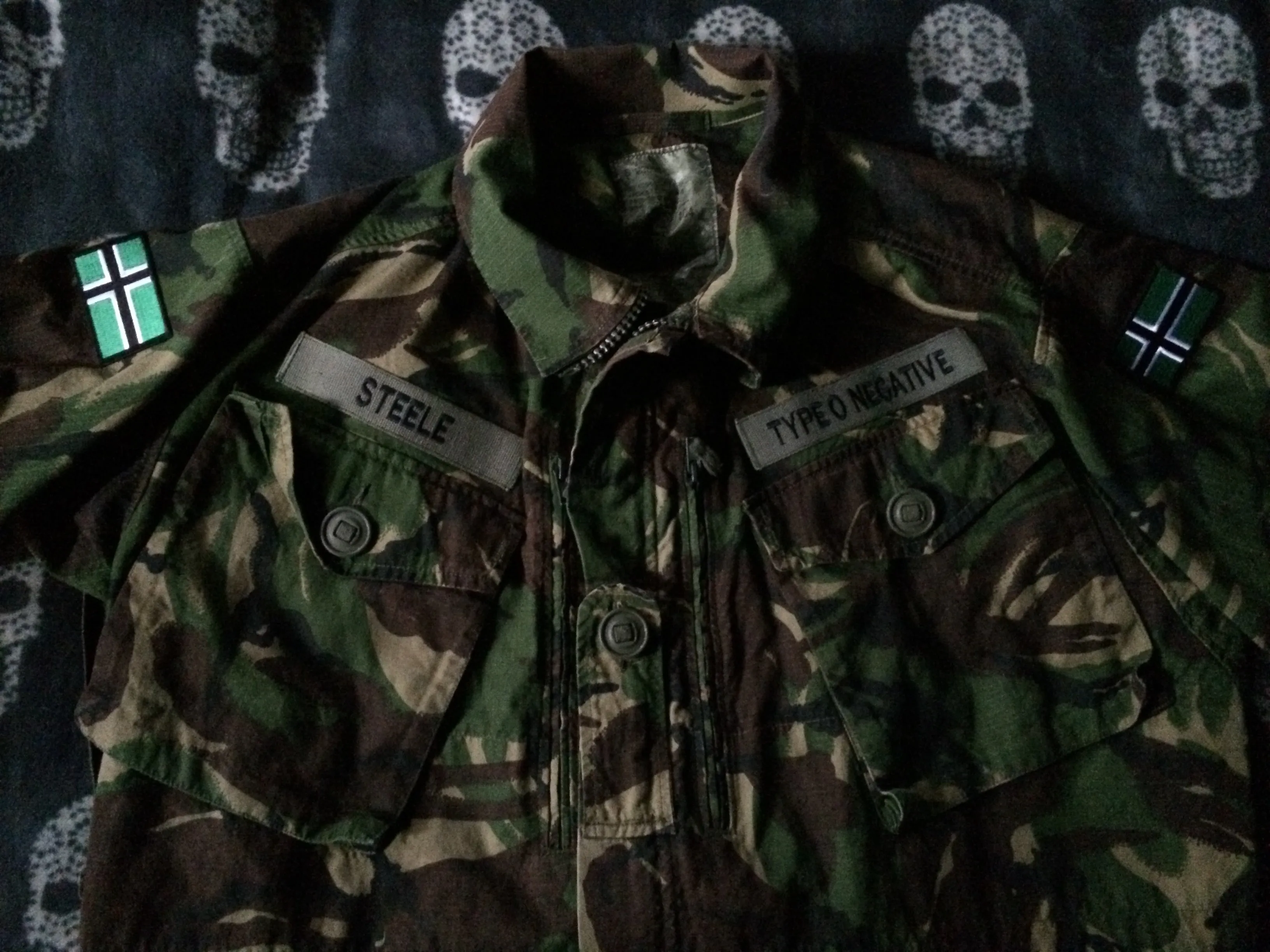 Type O Negative Vinnland Army Camouflage Woodland DPM Jacket Pete Steele Bloody Kisses