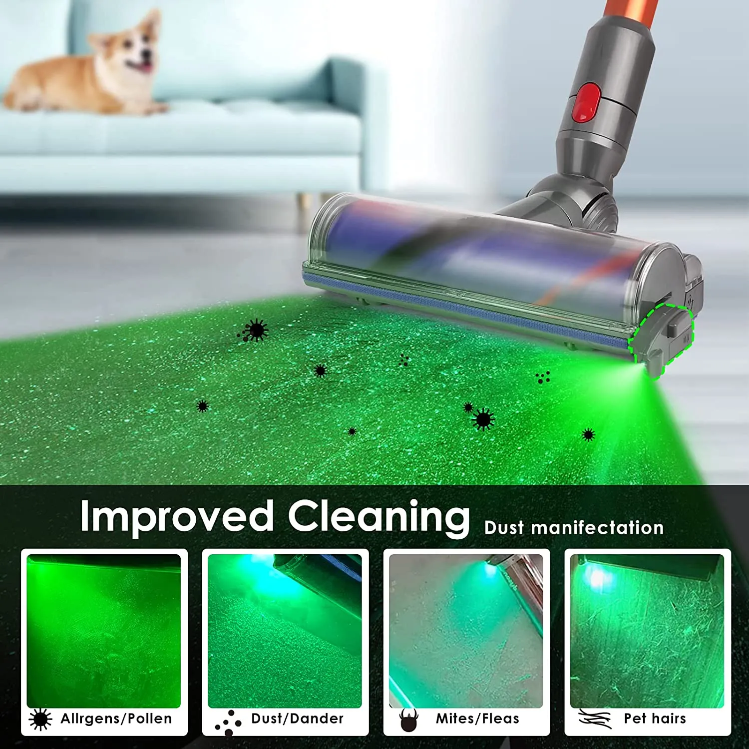 Vacuum Cleaner Dust Display LED Lamp