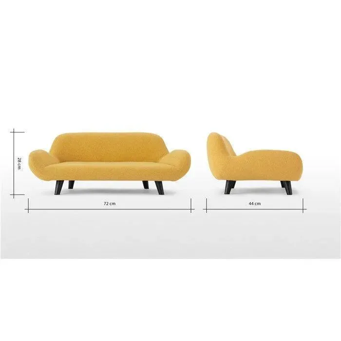 Wooden Twist Handmade Classic Relaxing Pet Sofa ( Yellow )