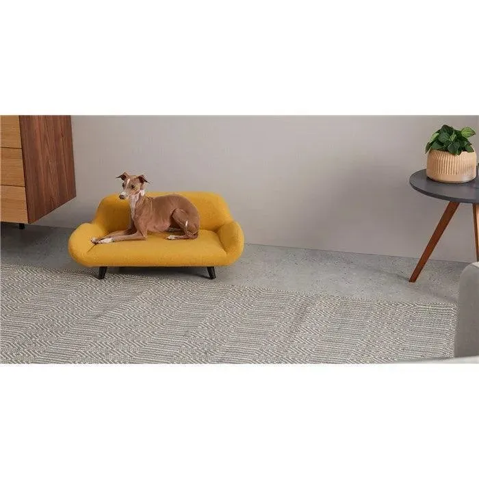 Wooden Twist Handmade Classic Relaxing Pet Sofa ( Yellow )