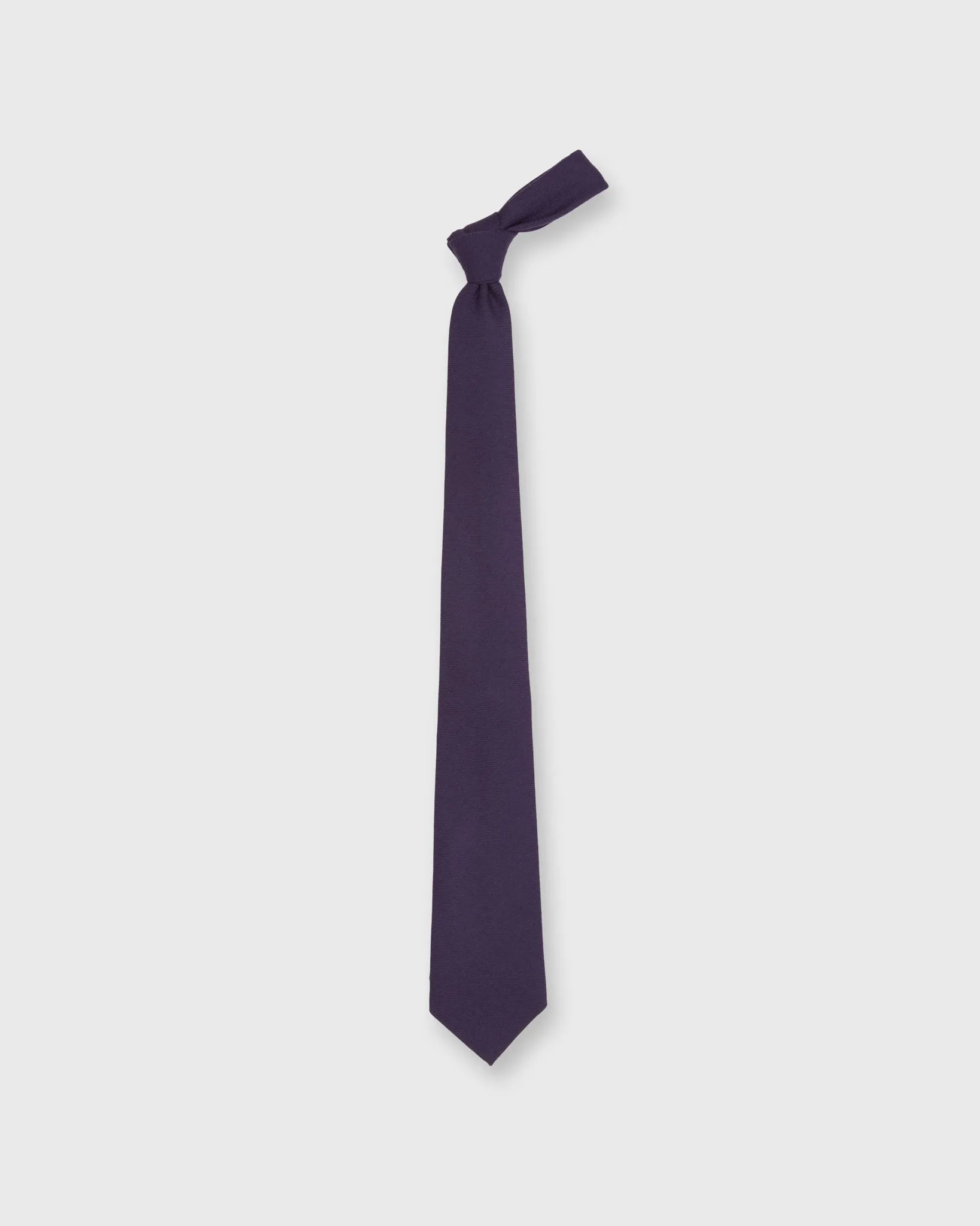 Wool Tie in Plum Flannel